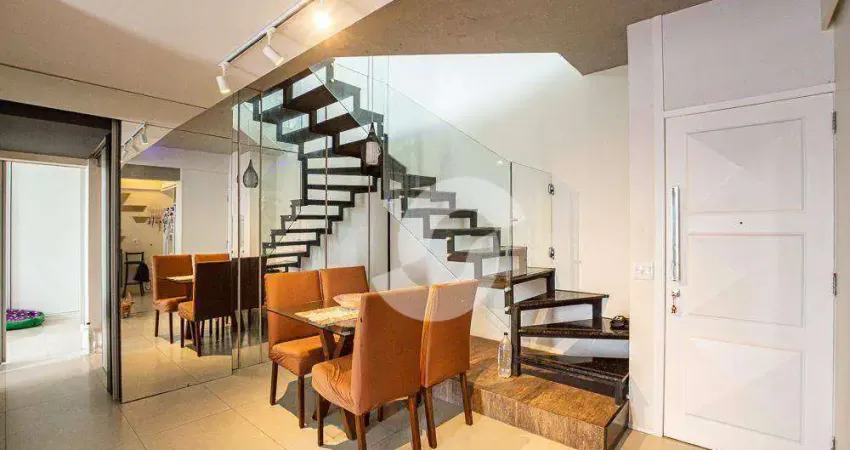 Cobertura duplex com 3 dormitórios à venda, 189 m² por r$ 1.400.000 - icaraí - niterói/rj