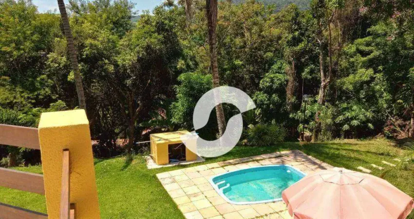 Casa com 4 dormitórios, 500 m² - venda por r$980.000,00  estilo sítio, várzea das moças - niterói/rj