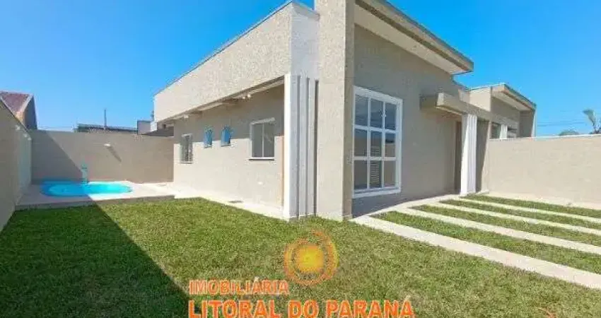 Casa Padrão 3 Quartos (sendo 1 suíte) com piscina em Gaivotas-Matinhos (FINANCIE)
