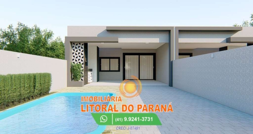 Casa Alvenaria 03 dormitórios sendo 01 suíte - Balneário Leblon - Pontal do Paraná