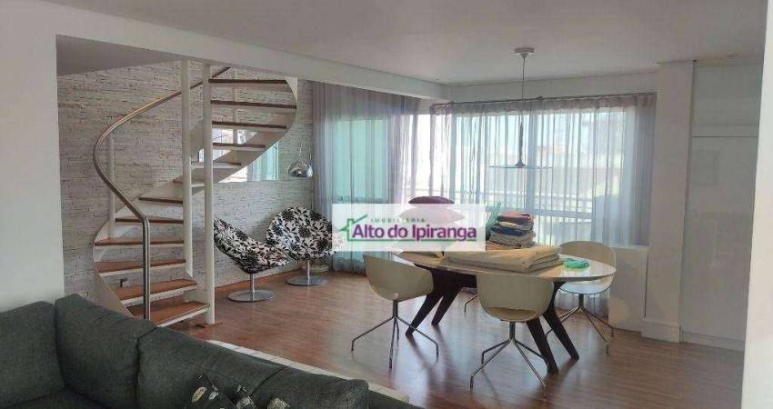 Apartamento  Dulex com 1 dormitório para alugar, 104 m² por R$ 14.288/mês - Moema - São Paulo/SP
