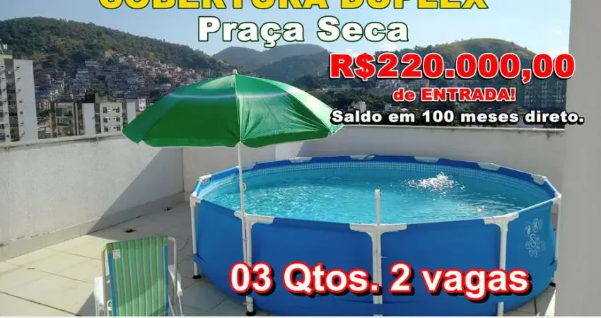 Cobertura duplex 3 quartos, 2 suítes, 2 vgs , passo financiamento - r$220.000 de entrada!
