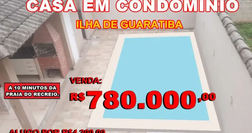Vendo ou alugo casa em condomínio com 3 quartos, 2 suítes com closet, 260,00m² - ilha de guaratiba a 10 minutos do recreio shopping e das praias da região.