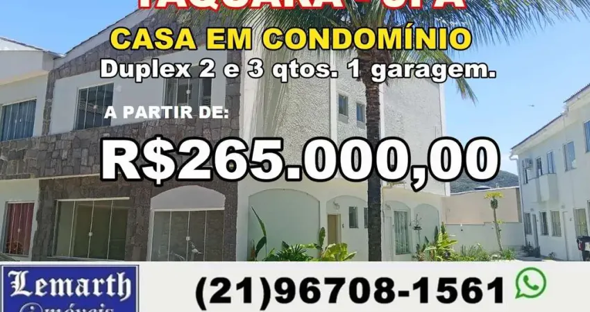 Casa na taquara, condomínio fechado, 2 e 3 qtos. suíte, garagem. 70,00m²