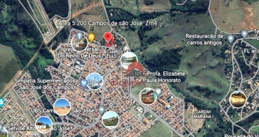 Área à venda, 5200 m² por R$ 3.810.000,01 - Campos de São José - São José dos Campos/SP