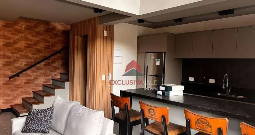 Apartamento com 1 dormitório para alugar, 78 m² por R$ 5.870,00/mês - Parque Residencial Aquarius - São José dos Campos/SP
