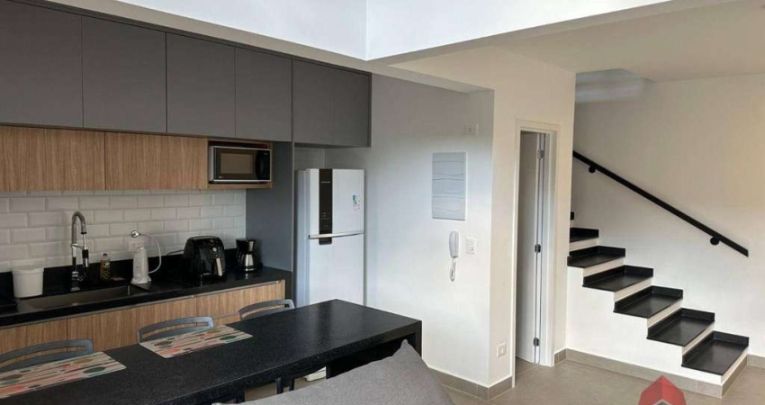 Apartamento tipo Loft Mobiliado com 1 dormitório à venda, 78 m² por R$ 790.000 - Jardim Aquarius - São José dos Campos/SP