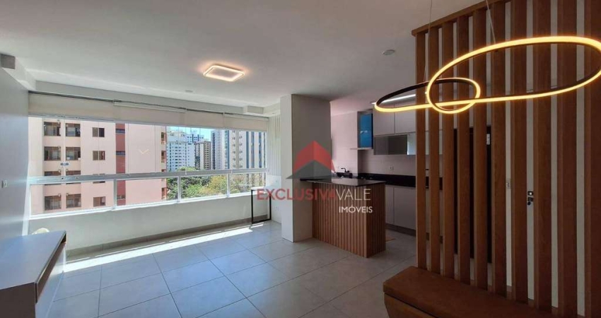 Apartamento com 1 dormitório para alugar, 48 m² - Jardim Aquarius - São José dos Campos/SP