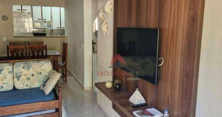 Apartamento Mobilado com 1 dormitório à venda, 57 m² por R$ 530.000 - Praia Grande - Ubatuba/SP