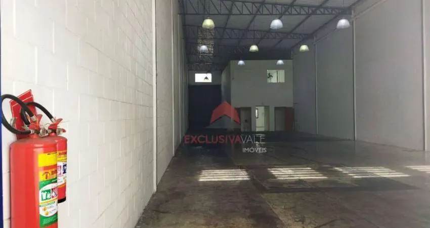Galpão comercial aluga área construída 435 metros quadrados, Chácaras Reunidas, São José dos Campos-SP