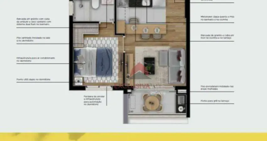 Apartamento com 1 dormitório à venda, 33 m² por r$ 455.000,00 - jardim esplanada - são josé dos campos/sp