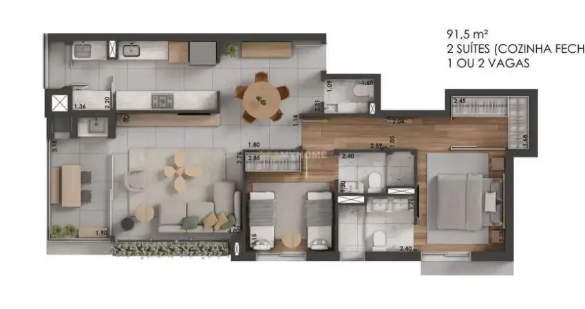 Apartamento com 2 quartos à venda na Rua Guaratuba, 101, Ahú, Curitiba