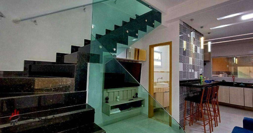 Sobrado com 2 dormitórios à venda, 49 m² por R$ 385.000,00 - Vila Caiçara - Praia Grande/SP