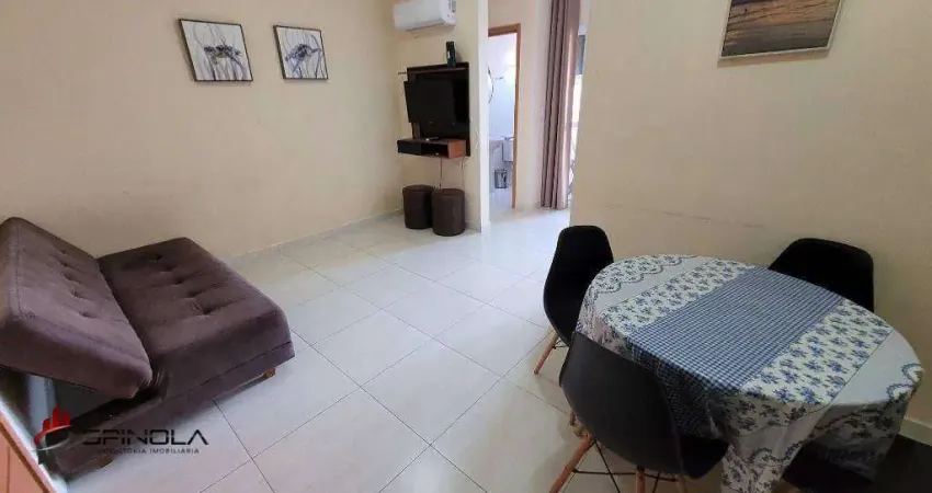 Apartamento com 1 dormitório à venda, 45 m² por r$ 330.000,00 - mirim - praia grande/sp