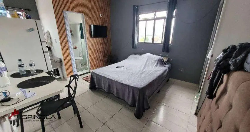 Kitnet com 1 dormitório à venda, 26 m² por r$ 145.000,00 - caiçara - praia grande/sp