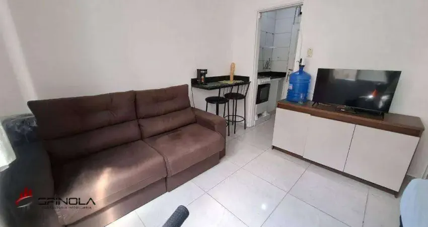 Kitnet com 1 dormitório à venda, 24 m² por r$ 165.000,00 - ocian - praia grande/sp