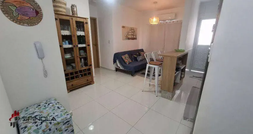 Apartamento com 1 dormitório à venda, 48 m² por r$ 430.000,00 - caiçara - praia grande/sp