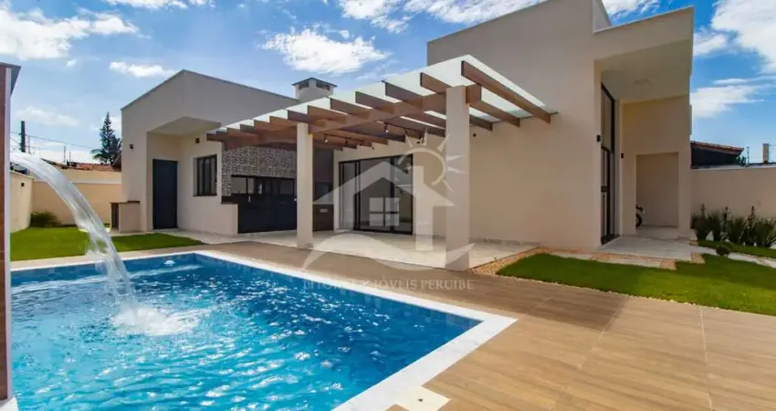 Casa térrea com piscina à venda com piscina, 3 quarto(s),  sendo 1 suíte(s)  no bairro jardim imperador, 900 metros da praia, peruíbe-sp