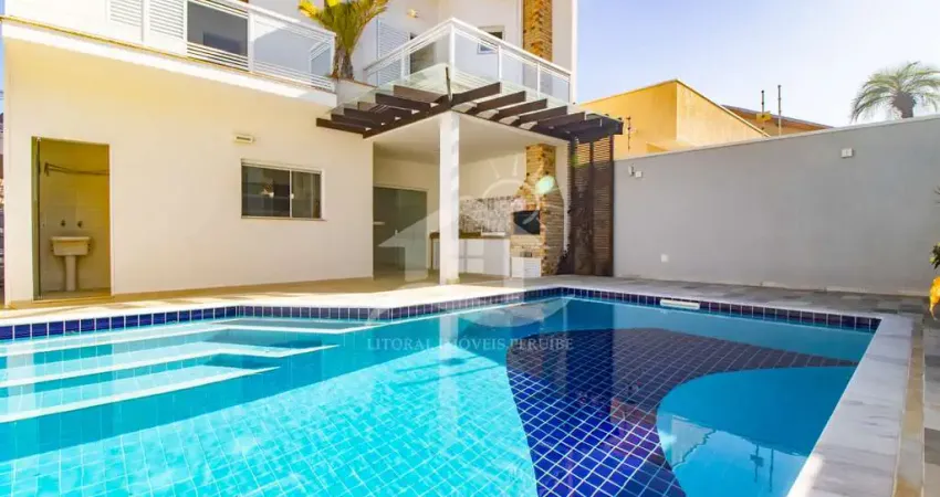 Casa sobrado à venda , 4 quarto(s),  sendo 4 suíte(s)  no bairro jardim casa blanca, 90 metros da praia, peruíbe-sp