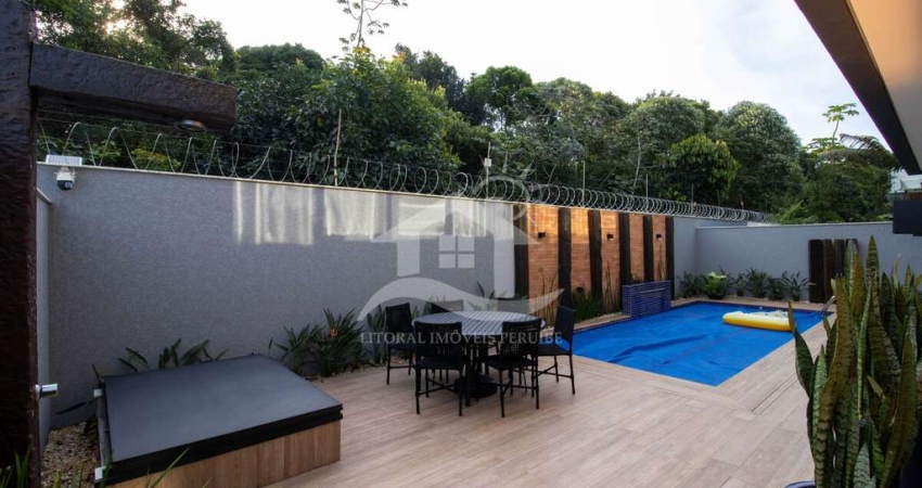 Casa Sobrado Novo à venda com piscina, 4 quarto(s),  sendo 3 suíte(s)  no bairro Bougainville Residencial IV, 1136 metros da praia, Peruíbe-SP