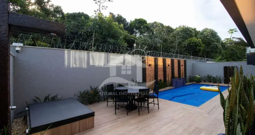 Casa Sobrado Novo à venda com piscina, 4 quarto(s),  sendo 3 suíte(s)  no bairro Bougainville Residencial IV, 1136 metros da praia, Peruíbe-SP