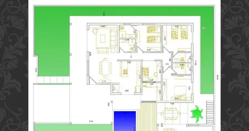 Casa Térrea com piscina à venda com piscina, 3 quarto(s),  sendo 1 suíte(s)  no bairro Oasis, 50 metros da praia, Peruíbe-SP