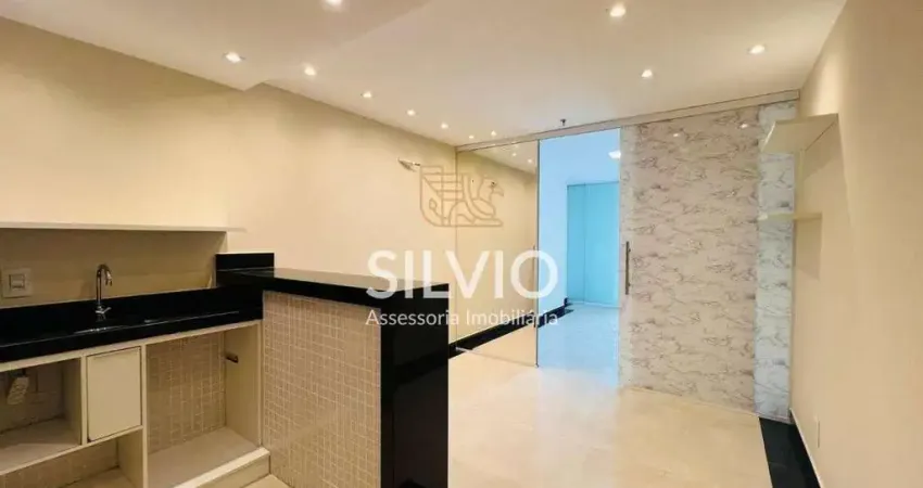 Sala comercial reformada, com divisórias de vidro para locação no le quartier - águas claras