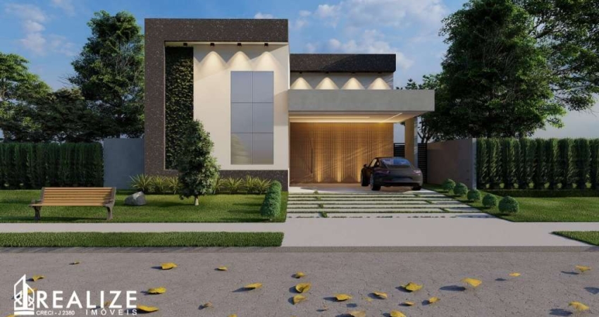 EXCELENTE CASA À VENDA NO ALPHAVILLE COM 215M² DE ÁREA CONSTRUÍDA, 3 SUÍTES.