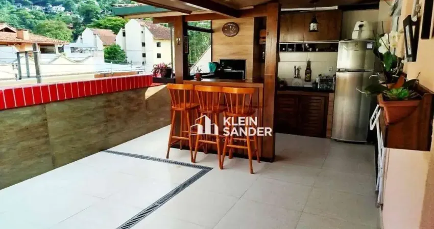 Apartamento duplex com 3 dormitórios à venda, 132 m² por r$ 698.000,00 - cônego - nova friburgo/rj