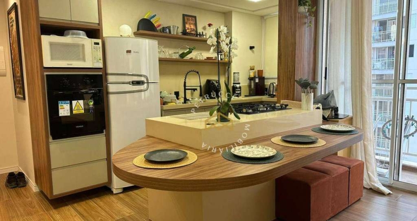 Apartamento com 1 dormitório para alugar, 44 m² por R$ 3.200,00/mês - Vila Palácios - Campinas/SP