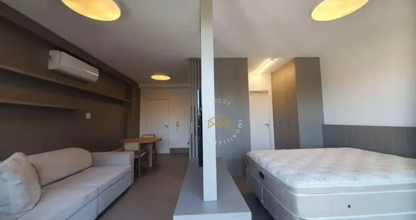 Studio de 50m² com 1 suíte para locação no edifício mm536 - cambuí, campinas/sp