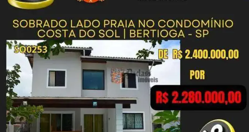 Sobrado com 4 dormitórios à venda, 189 m² por r$ 2.280.000,00 - costa do sol - bertioga/sp