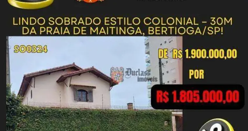 Sobrado com 5 dormitórios à venda, 401 m² por r$ 1.805.000,00 - maitinga - bertioga/sp