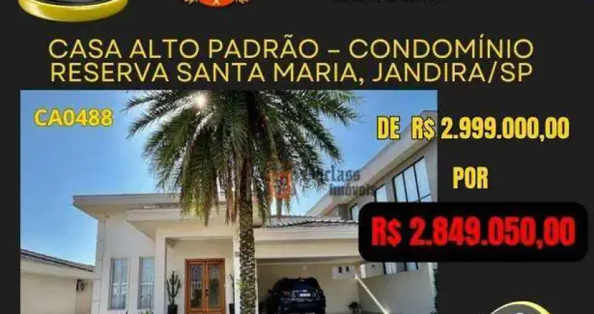 Casa com 4 dormitórios à venda, 380 m² por r$ 2.849.050,00 - reserva santa maria - jandira/sp