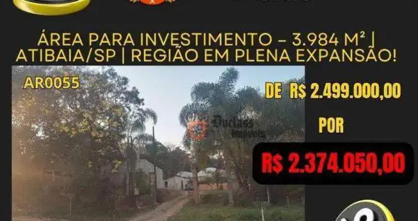 Área à venda, 3984 m² por r$ 2.374.050,00 - jardim colonial - atibaia/sp