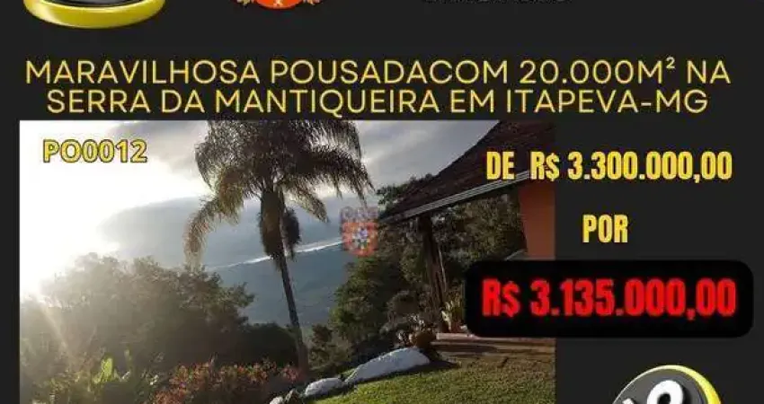 Pousada à venda, 1000 m² por r$ 3.135.000,00 - monjolinho - itapeva/mg