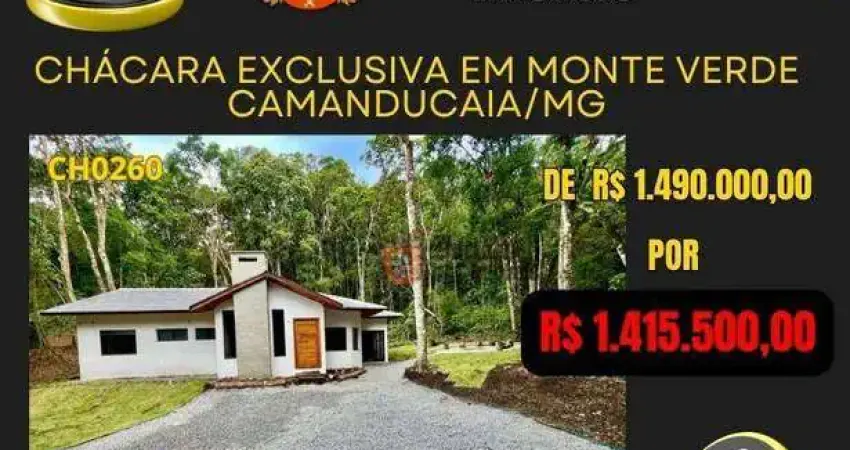 Chácara com 3 dormitórios à venda, 3776 m² por r$ 1.415.500,00 - monte verde - camanducaia/mg