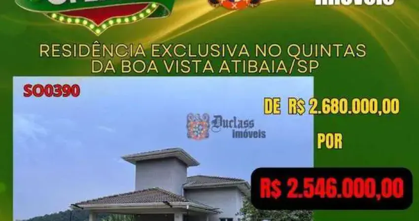Sobrado com 4 dormitórios à venda, 385 m² por r$ 2.546.000,00 - condominio quintas da boa vista - atibaia/sp