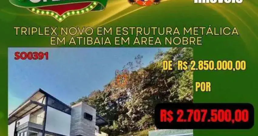 Sobrado com 5 dormitórios à venda, 500 m² por r$ 2.707.500,00 - cidade satélite - atibaia/sp
