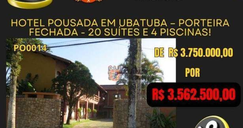 Pousada com 20 dormitórios à venda, 800 m² por r$ 3.562.500,00 - centro - ubatuba/sp