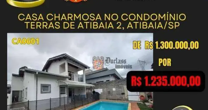 Casa com 3 dormitórios à venda, 153 m² por r$ 1.235.000,00 - terras de atibaia ii - atibaia/sp