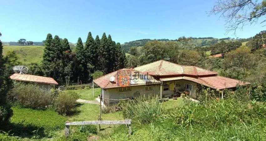 Sítio com 7 dormitórios à venda, 79636 m² por r$ 1.300.000 - jaguari do meio - camanducaia/mg