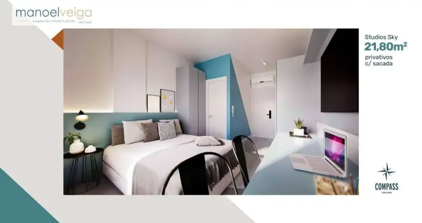 Studio com 1 dormitório à venda, 16 m² por r$ 302.109,03 - centro - curitiba/pr