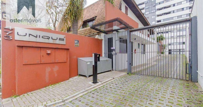 Apto mobiliado, 1 quarto, sacada, 1 vaga - Ed Unique - Alto da Glória - Curitiba/PR