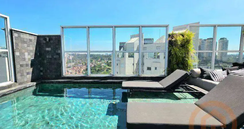 Cobertura com 4 dormitórios à venda, 303 m² por r$ 7.200.000 - brooklin - são paulo/sp