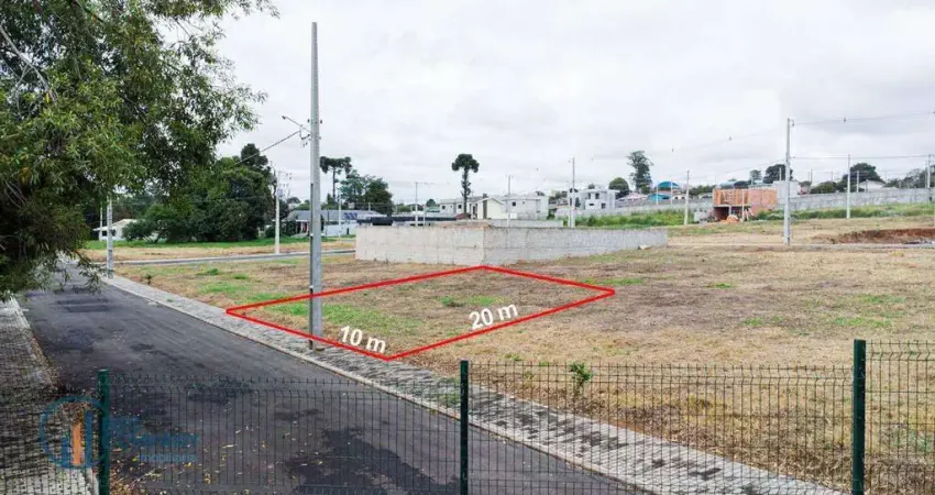 Terreno à venda, 200 m² por r$ 100.000,00 - jardim carvalho - ponta grossa/pr