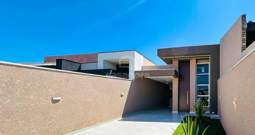 Casa moderna 3 quartos com suíte, piscina e área gourmet no pioneiros