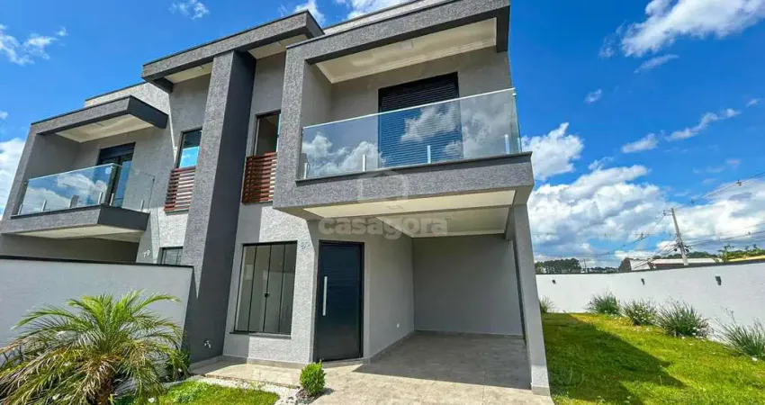 Sobrado de esquina com suíte e churrasqueira - eucaliptos, frg