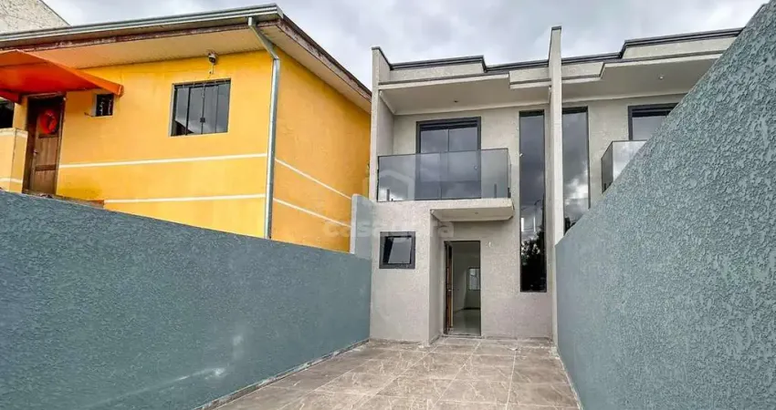 Sobrado 3 quartos com área gourmet e varanda no tatuquara - curitiba