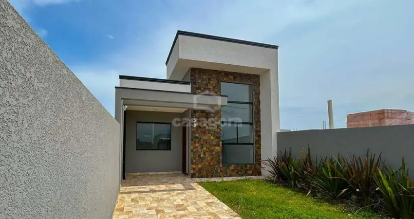 Casa 3 quartos com fachada moderna e churrasqueira no bairro nações